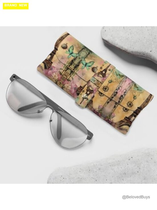 Paris Eiffel Tower Microfiber PU Leather Glasses Case Pouch main image 4